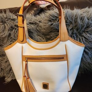PRICE DROP!  Dooney & Bourke - Maddie Satchel (White) - Like New!